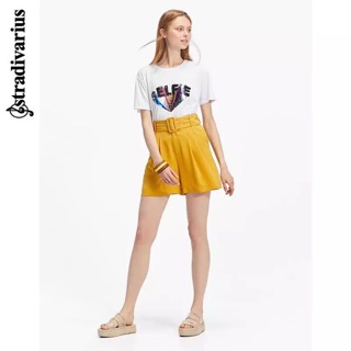 Áo thun tshirt đính sequin hiệu Stradivarius Auth 100%