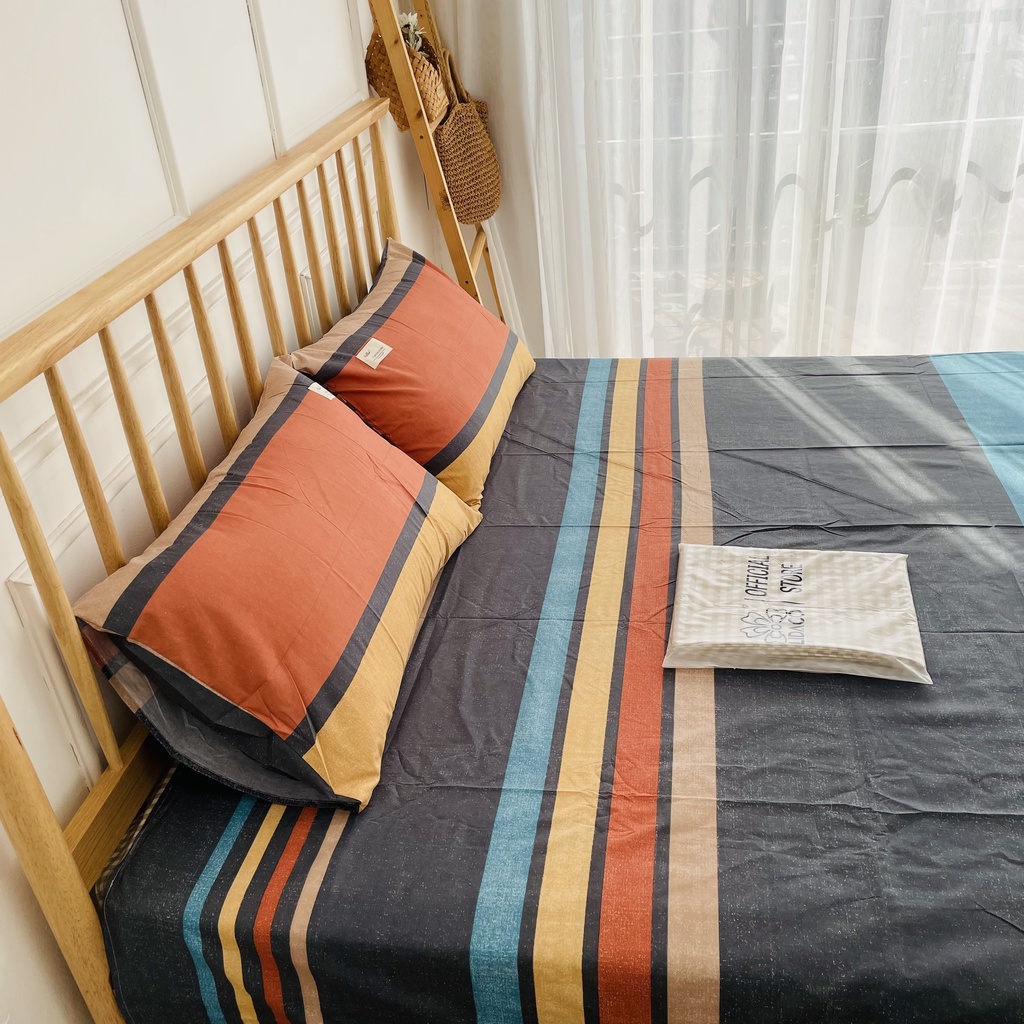 Bộ ga giường cotton lidaco kẻ caro combo 3 món ga bọc chun bao đủ các kích thước nệm | BigBuy360 - bigbuy360.vn