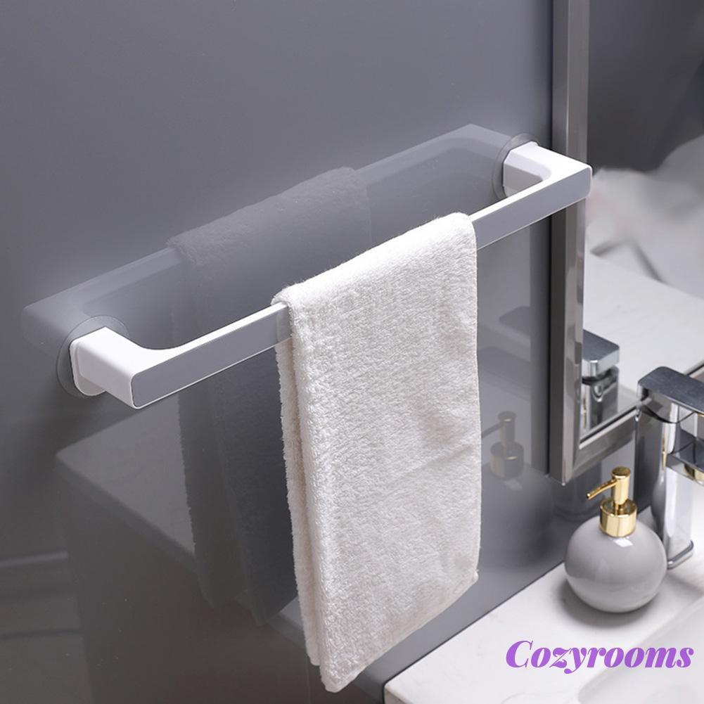 Bathroom Towel Storage Rack PP Punch-free Wall Hanging Shelf Towel Hanger