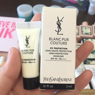 Kem chống nắng cao cấp YSL blanc pur couture uv protection spf 50 3ml mini