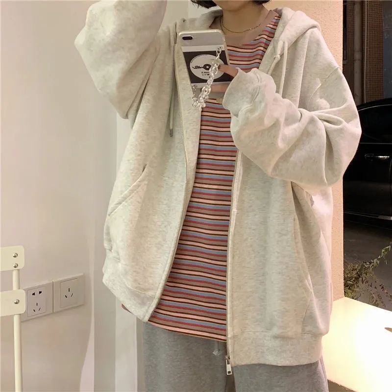 Áo khoác thể thao Áo Hoodie Lông Cừu Dài Tay Phong Cách Hàn Quốc Thời Trang Mùa Thu Mới 2022 TTj184
