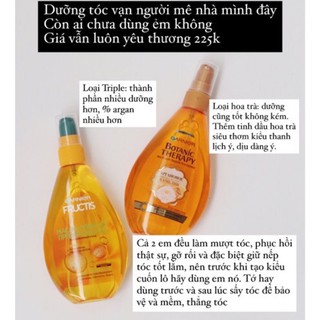 Dầu dưỡng tóc Garnier Argan Ultra Doux