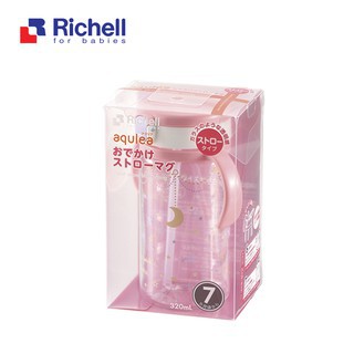 Cốc ống hút Richell (320ml - hồng) RC41032 - BM