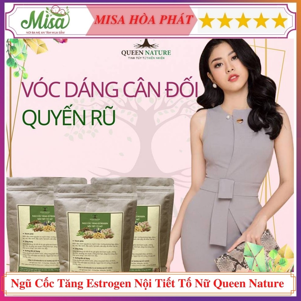 Ngũ Cốc Tăng Estrogen Nội Tiết Tố Nữ Queen Nature Bịch 800Gr