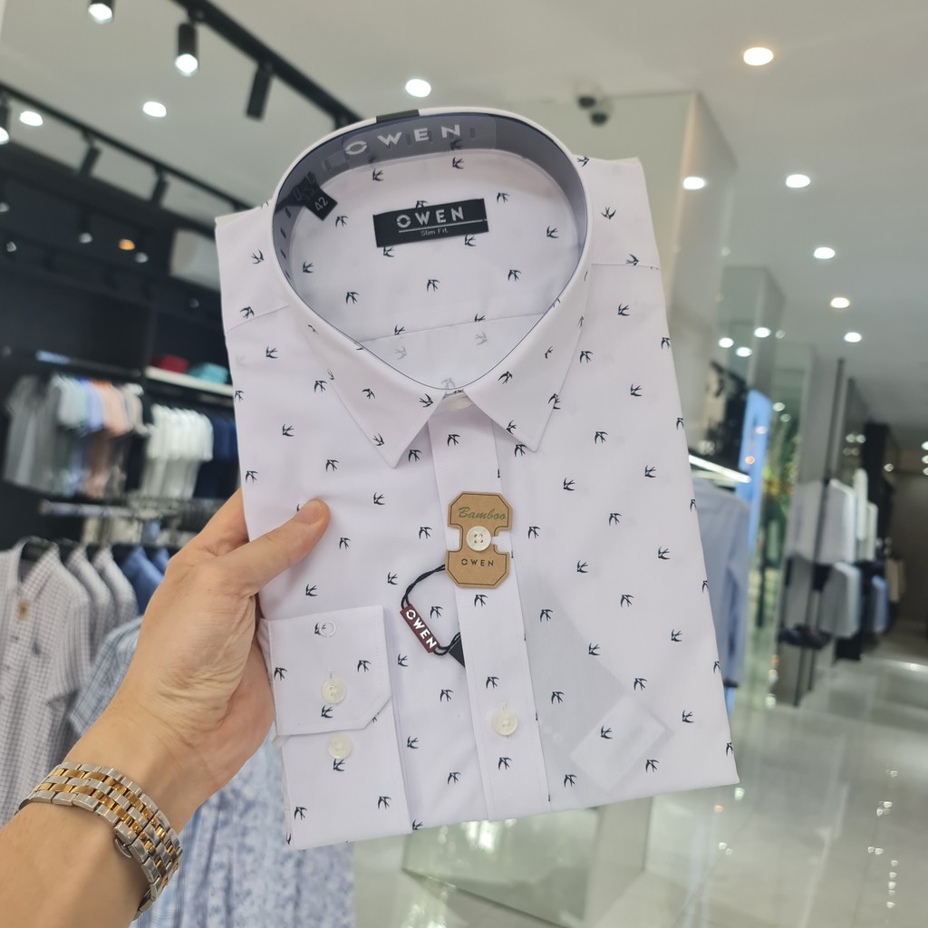 OWEN - (FREESHIP) Áo sơ mi dài tay sợi Tre - Mã AS22655D - OWEN Flagship Store