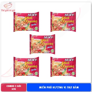 Combo 5 gói miến Phú Hương vị Thịt bằm loại 63g