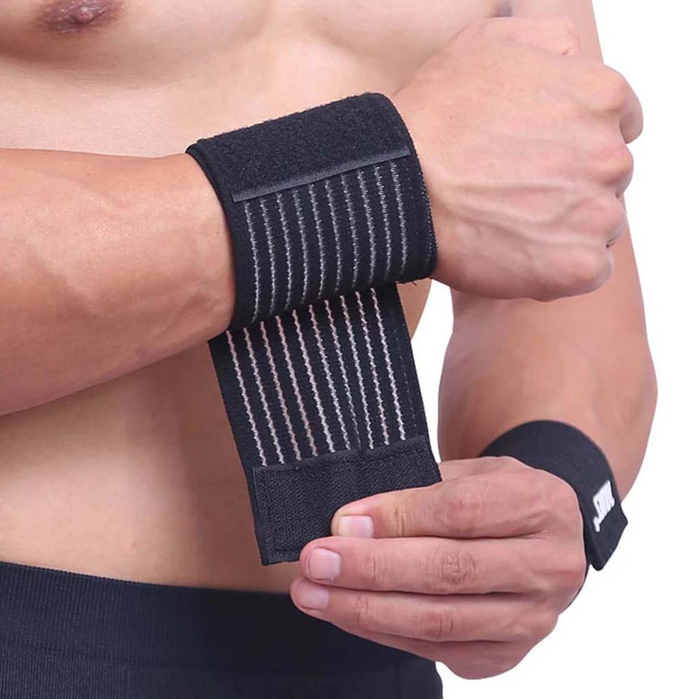 Băng quấn cổ tay hỗ trợ nâng tạ/ tennis bằng cotton co giãn