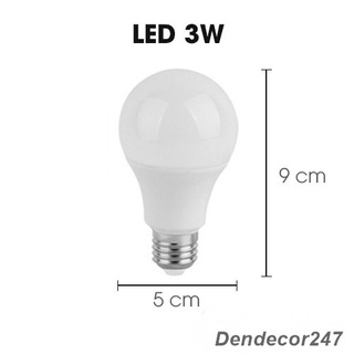 Bóng đèn LED 3w ánh sáng trắng, sáng vàng siêu tiết kiệm điện, Bảo Hành 2 Năm