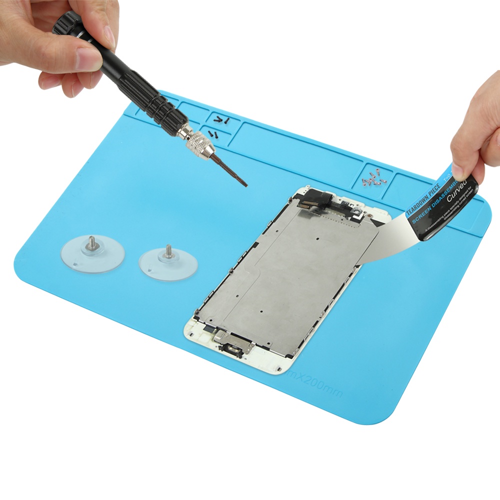 Thảm Silicon Cách Nhiệt Chống Tĩnh Điện E-KINLIN 30*20cm Tương Thích Bàn Làm Việc Cho Điện Thoại iPhone