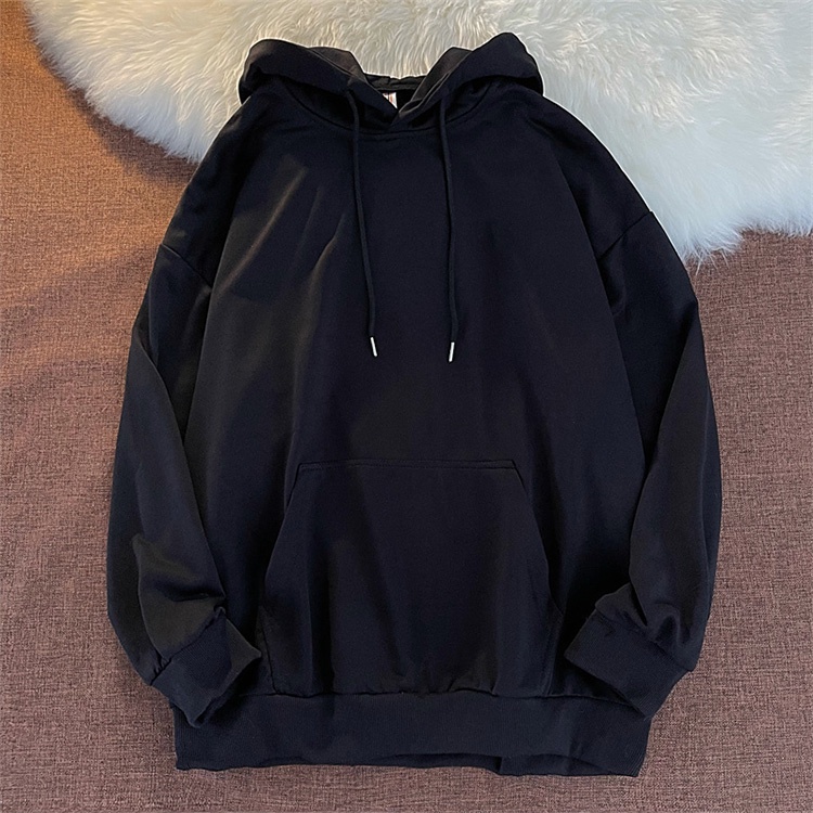 SUXI Áo Hoodie Dáng Rộng Màu Sắc Đơn Giản Phong Cách Hàn Quốc Cho Nữ