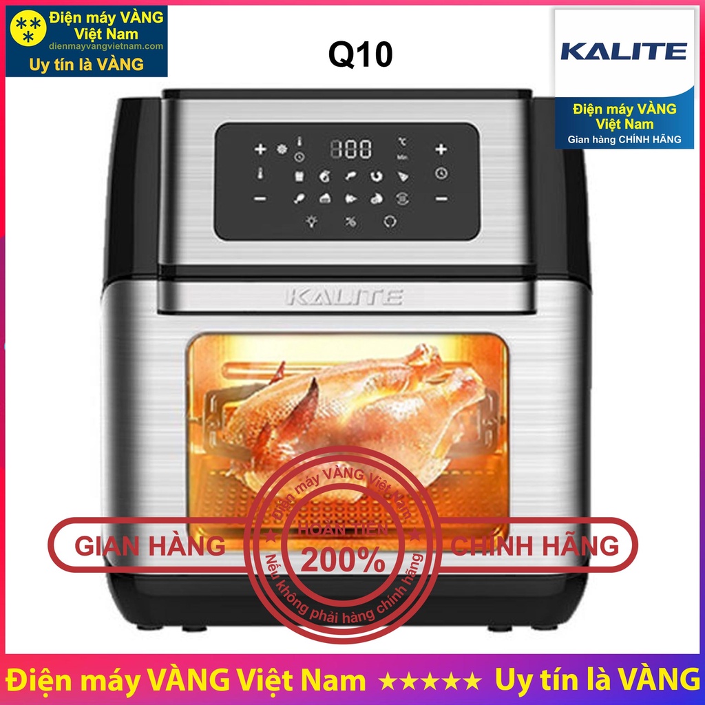 KALITE TẶNG GĂNG TAY VÀ CHỔI PHẾT DẦU - Nồi chiên không dầu Kalite Q10 KL-Q12 KL-1200 (KL-1200 THAY THẾ KL-Q12) và AF12