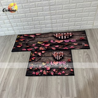 Thảm Nhà Bếp 3D Lì và đế Dày💥Link 1💥 ( gồm 2 miếng 40-60 và 40-130)