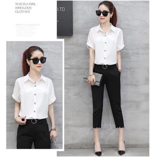 Áo sơ mi nữ tay ngắn SM505