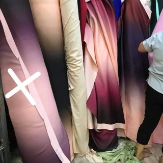 Vải xốp poli wax. Vải xốp poli loang đủ màu ib