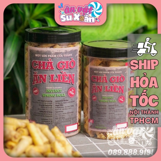 Snack chả giò tôm mini hiệu Vissan Ăn Vặt Su Xoắn