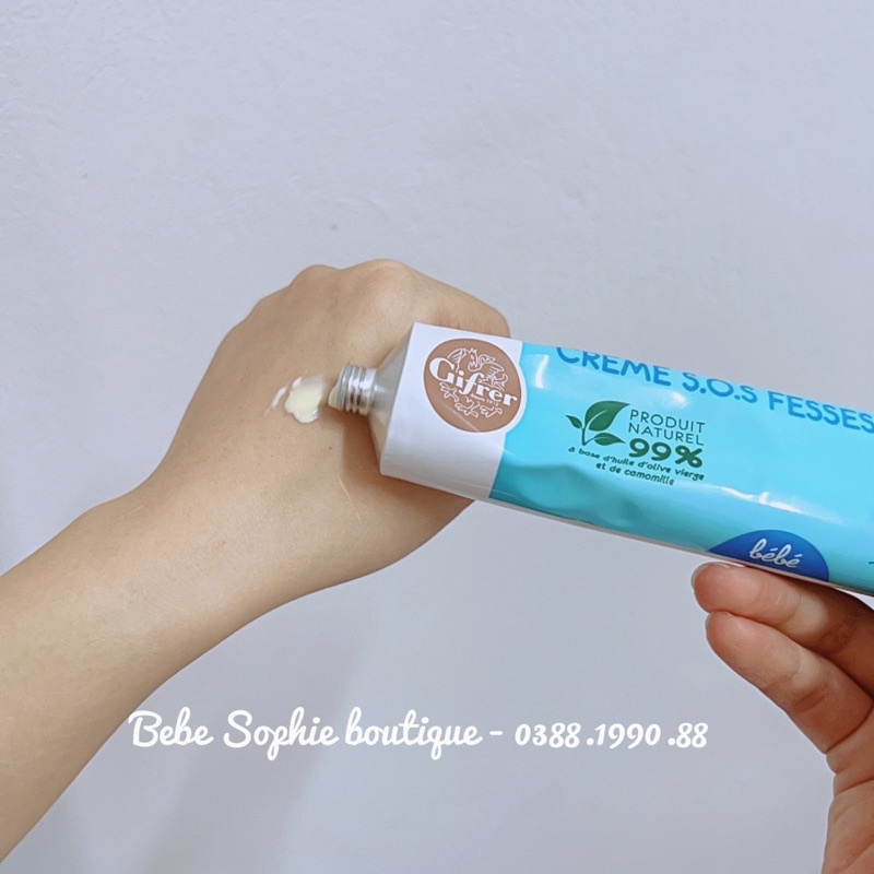 Hàng Pháp - Kem hăm Gifrer, thành phần thiên nhiên - dùng cho bé từ 0m, 100ml