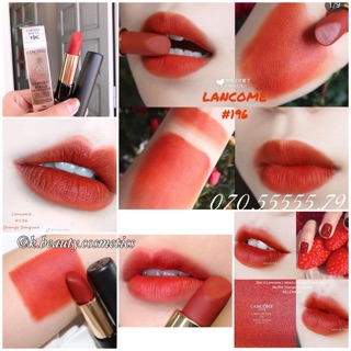 [FULLBOX] Son Môi Lancome L'absolu Rouge Drama Matte 196 - Cam cháy ánh đỏ