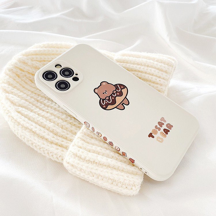 Ốp lưng iphone Tosat Bear cạnh vuông in hình viền ip/6/6plus/6s/6splus/7/7plus/8/8plus/x/xs/11/12/pro/max/plus/promax | BigBuy360 - bigbuy360.vn