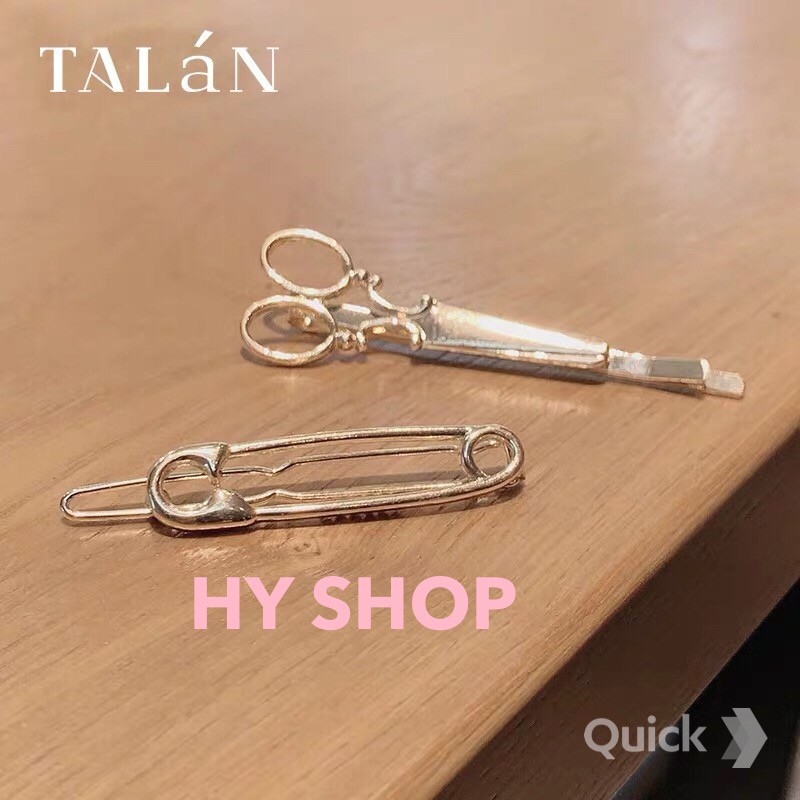 kẹp tóc hình kim băng và cây kéo