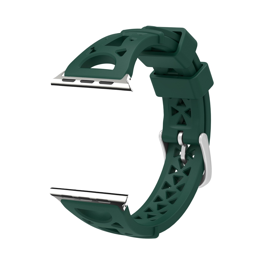 Dây Đeo Silicone Cho Đồng Hồ Thông Minh Apple Watch 38mm 40mm 41mm 42mm 44 mm 45mm iWatch 8 7 6 se 5 4 3 2 1