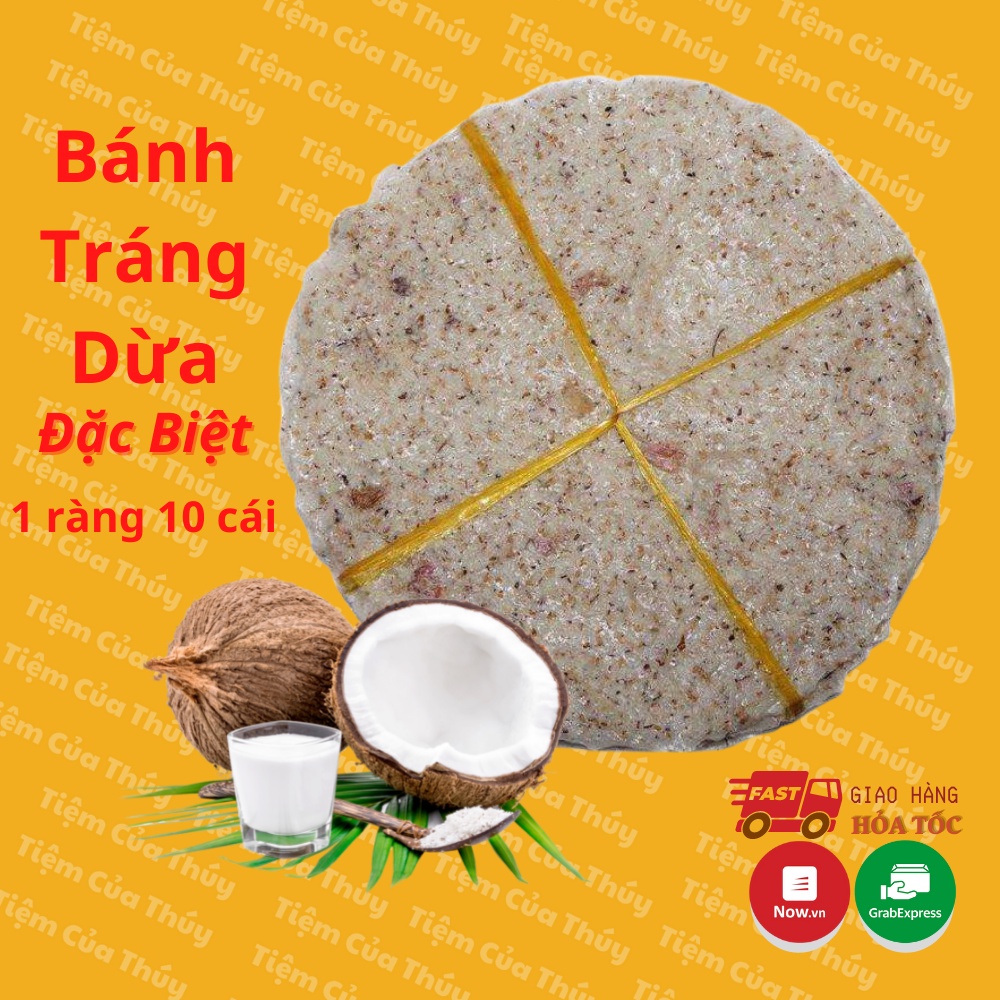Bánh tráng nước dừa xấp 10 cái đặc sản Đà Nẵng bánh chưa nướng