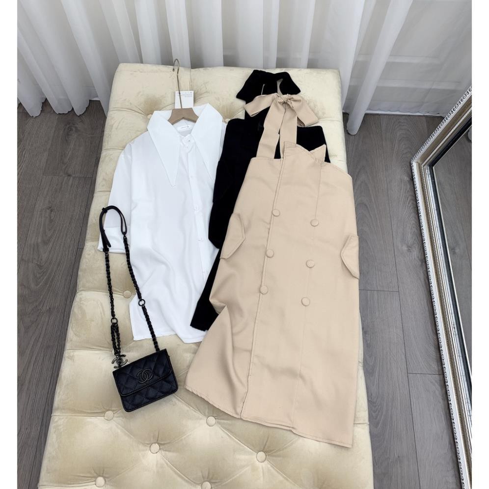 Set đồ nữ cá tính, set váy dài áo sơ mi đi chơi sang chảnh mùa hè đẹp 8A00075 JKR