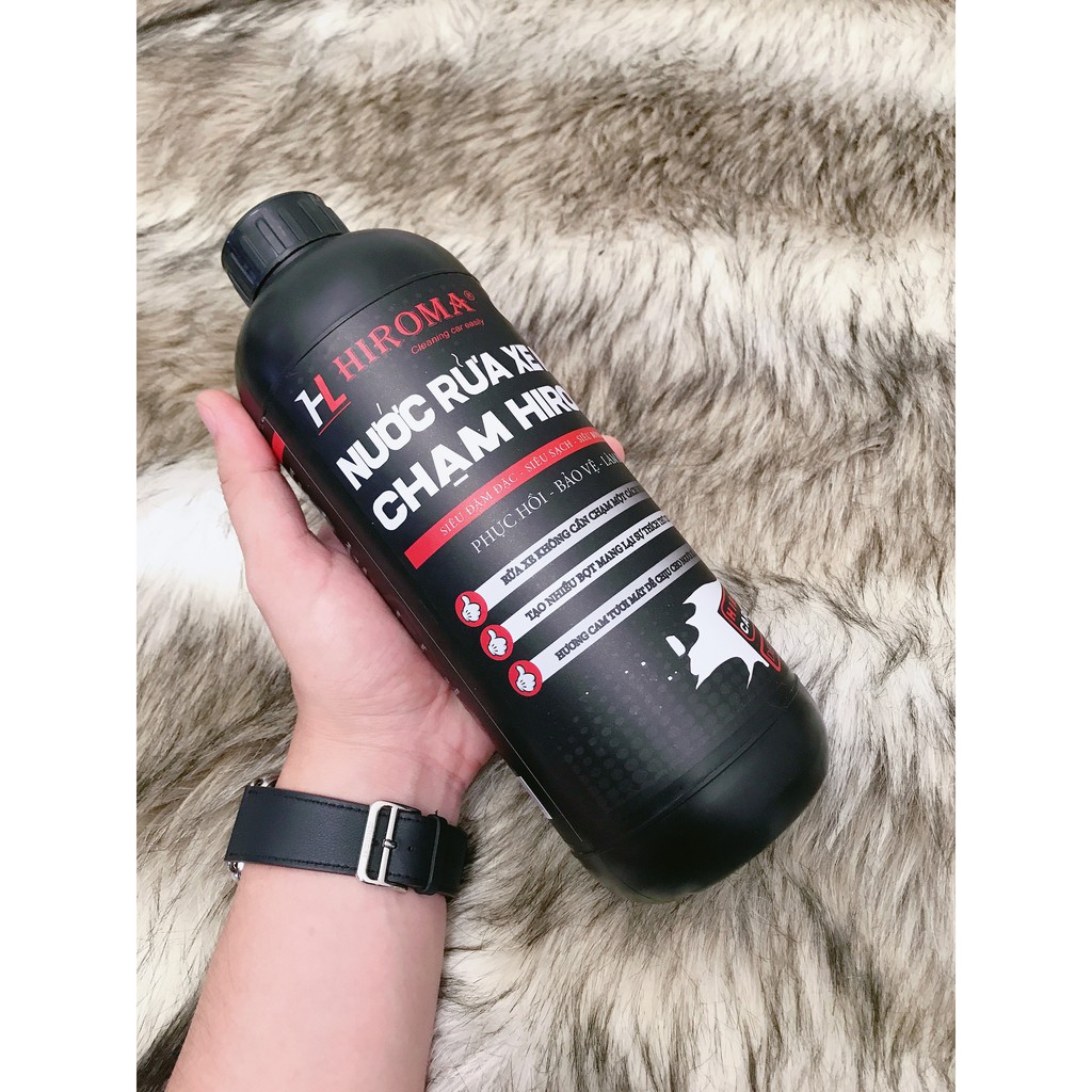 Nước rửa xe KHÔNG CHẠM HIROMA HOÀN TOÀN MỚI CHAI MÀU ĐEN siêu đậm đặc, siêu bóng, siêu thơm được ưa chuộng nhất hiện nay
