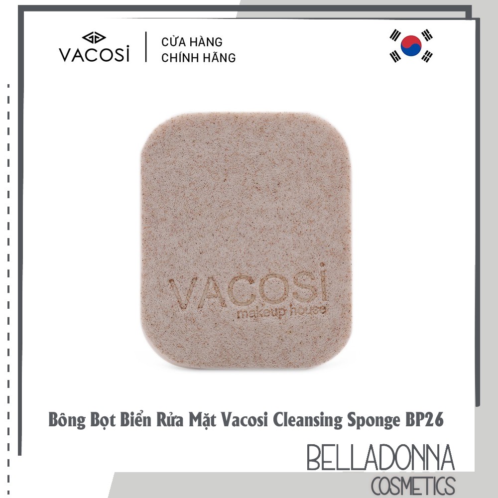 [CHÍNH HÃNG] Bông Bọt Biển Rửa Mặt Vacosi Cleansing Sponge BP26