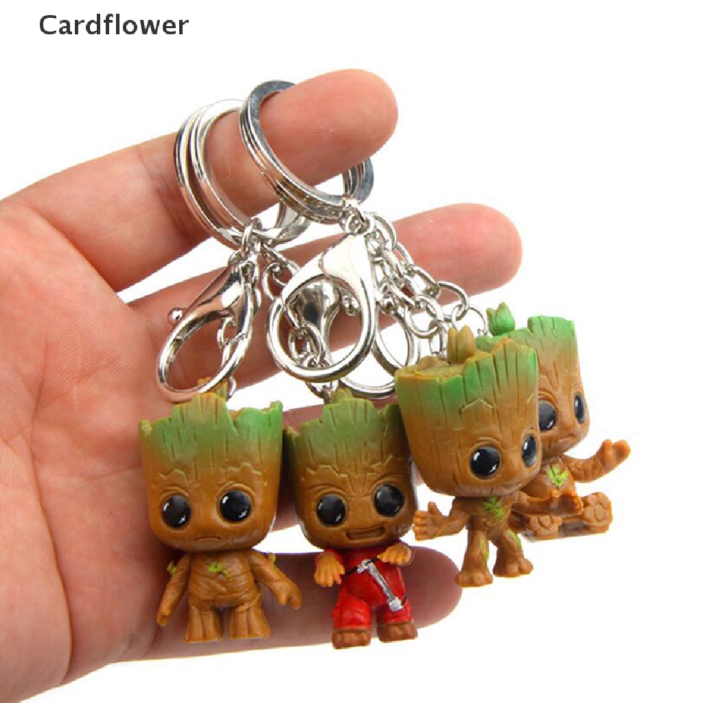&lt; Cardflower &gt; Móc Khóa Xe Hơi / Móc Chìa Khóa Hình Nhân Vật Groot Phim Guardians of Galaxy