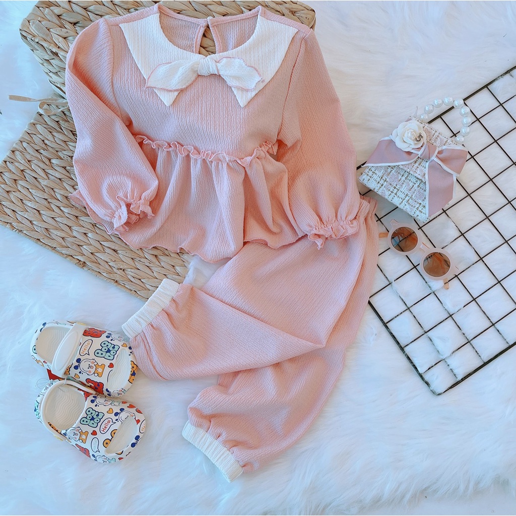 Bộ Đồ Dài Tay Thu Đông Dành Cho Bé Gái - TD09 - Babi mama
