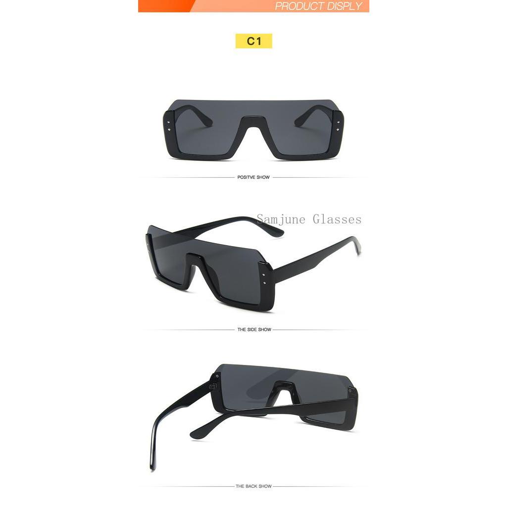 Kính mát SAMJUNE ngoại cỡ phong cách Âu Mỹ thời trang cho nữ