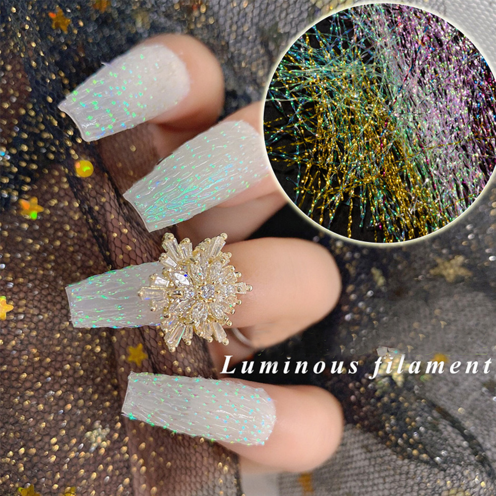 Hộp Dây Dạ Quang Nhiều Màu Trang Trí Móng Tay