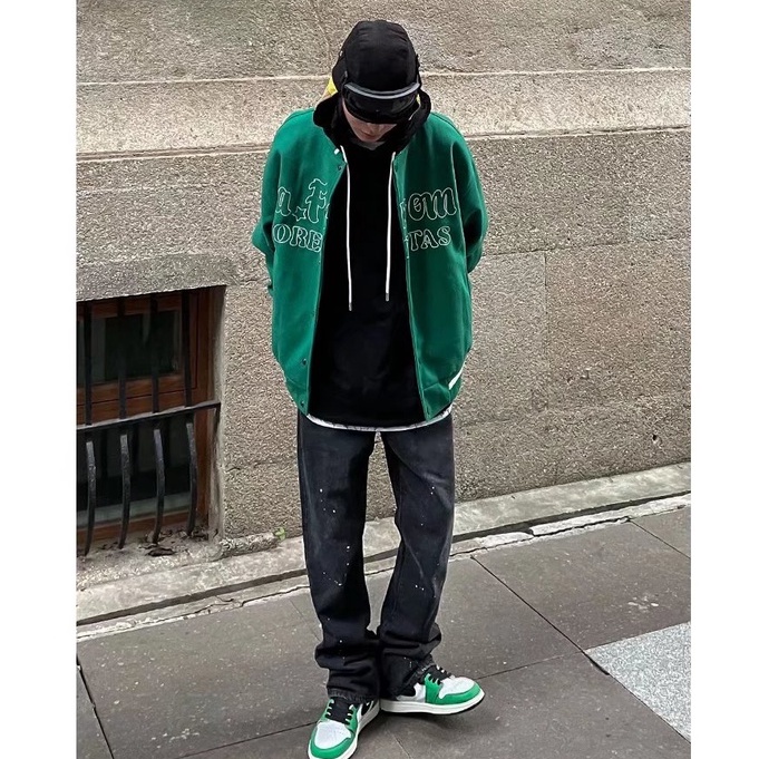 Quần jean dài thiết kế họa tiết phong cách hip hop thời trang dành cho nam