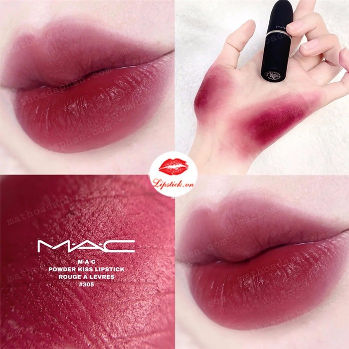 Son Mac Powder kiss lipstick fullsize 3g, Marrakesh mere, Devoted to chili, mull it over- Có hóa đơn