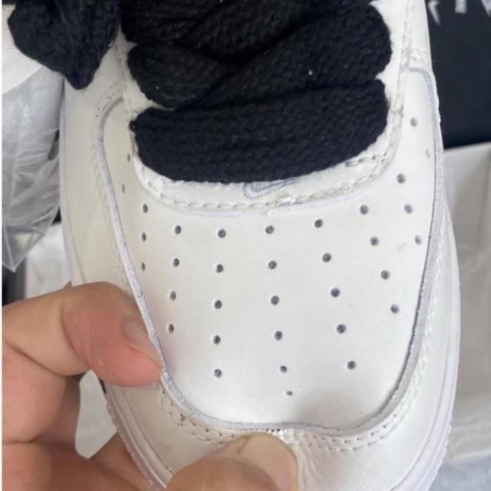 Giày thể thao sneaker Dass AF1 TRẮNG HOA CÚC  ĐEN SƠN ĐẾ AF1T full box full