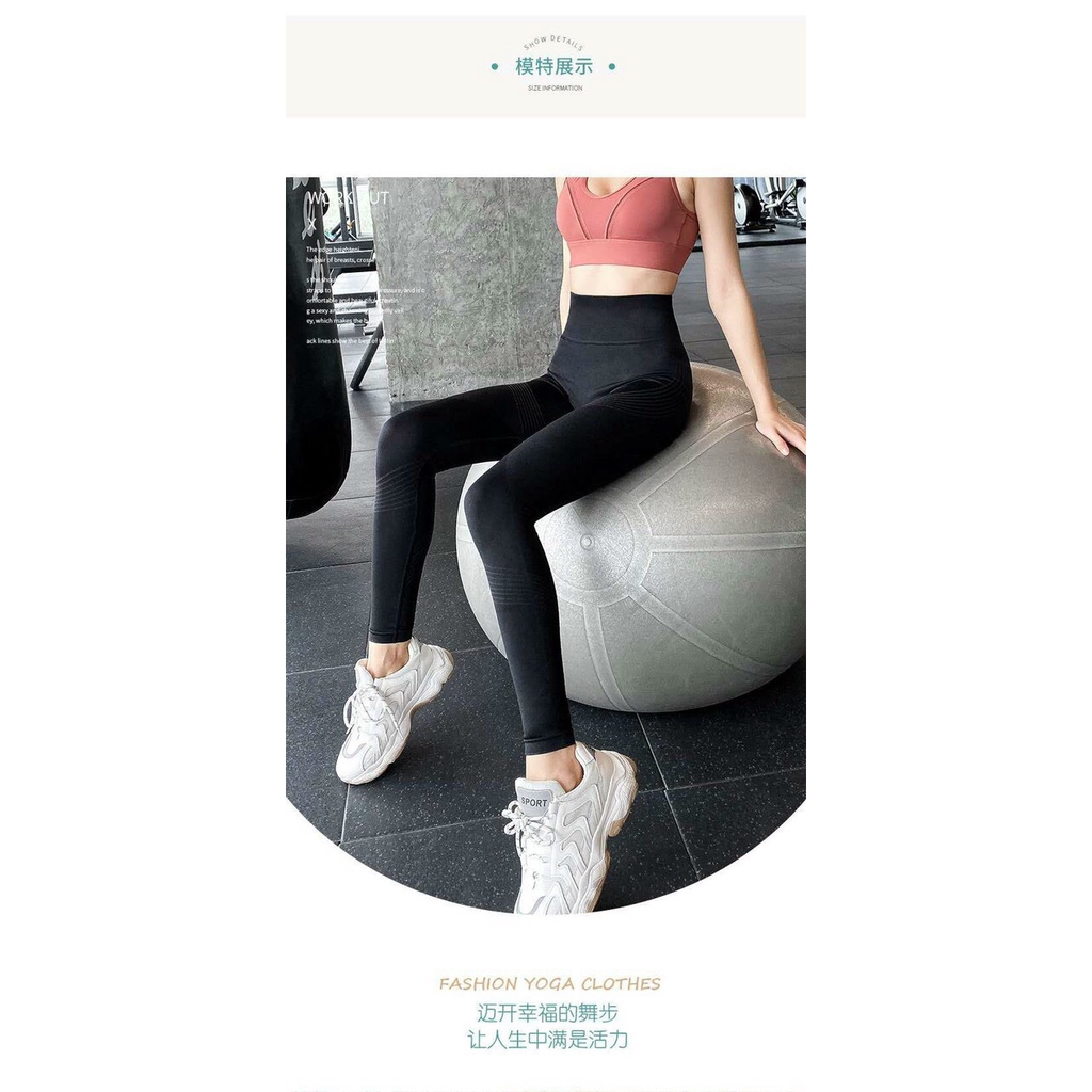 FREESHIP QUẦN TẬP YOGA, GYM DÁNG DÀI VÂN KẺ CAO CẤP CHẤT ĐẸP