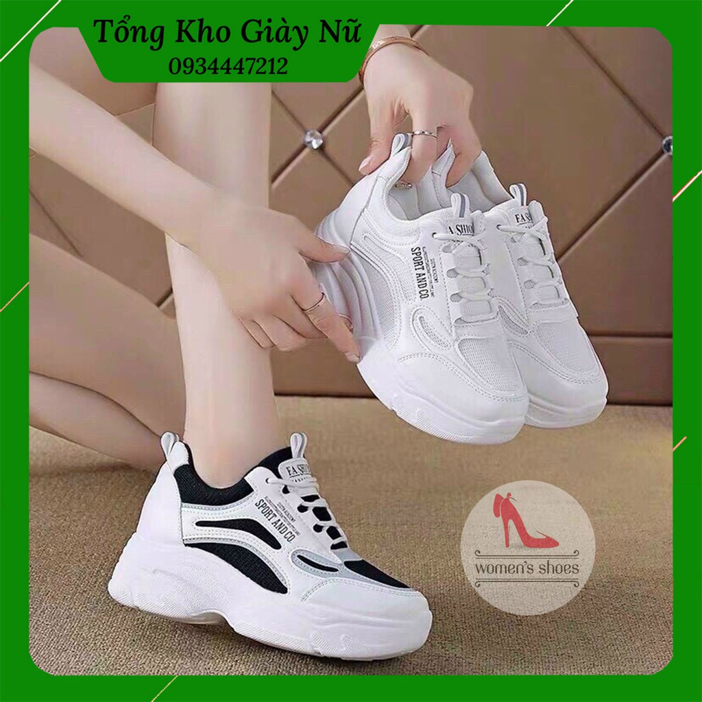 Giày thể thao Nữ độn đế Hàn Quốc mới
