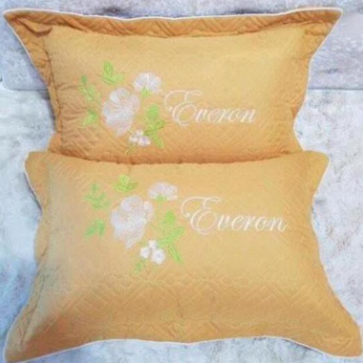 Vỏ Gối Xa Tin Thêu Hoa Cao Cấp ( Không Chọn Mẫu )