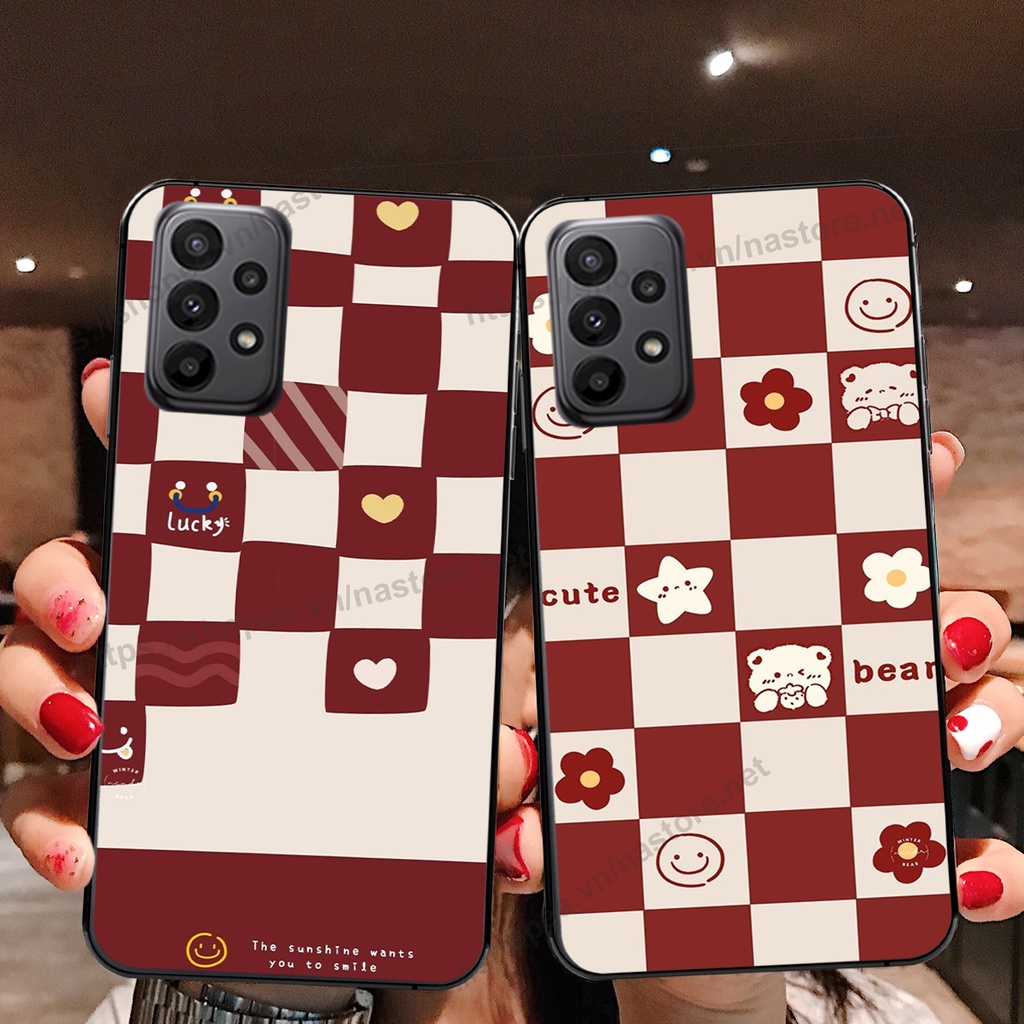 Ốp lưng Samsung A13 - Samsung A23 - Samsung A33 - Samsung A53 - Samsung A73 trái tim gấu bo viền cực đẹp siêu cute