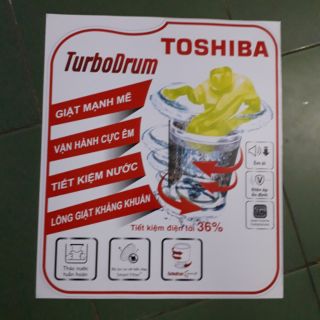 Tem dán máy giặt Toshiba mới về
