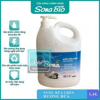 Nước rửa chén bát SoNa - Hương dừa - Trọng lượng 1,6kg