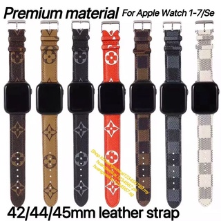 Dây Đeo Bằng Da Cao Cấp Cho Đồng Hồ Thông Minh Apple watch Series 1 2 3 4 5 SE 6 7 45mm 41mm 42mm 44mm 38mm 40mm