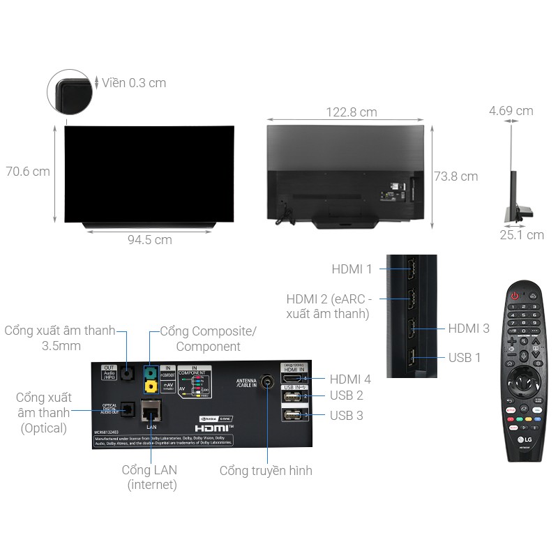 Smart Tivi OLED LG 4K 55 inch 55CXPTA (Miễn phí giao tại HCM-ngoài tỉnh liên hệ shop)