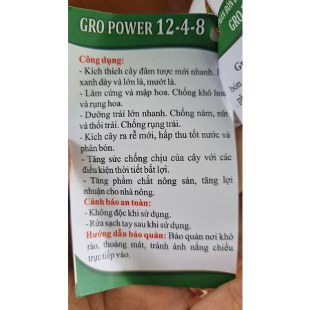 Phân bón trung vi lượng 12 -4-8