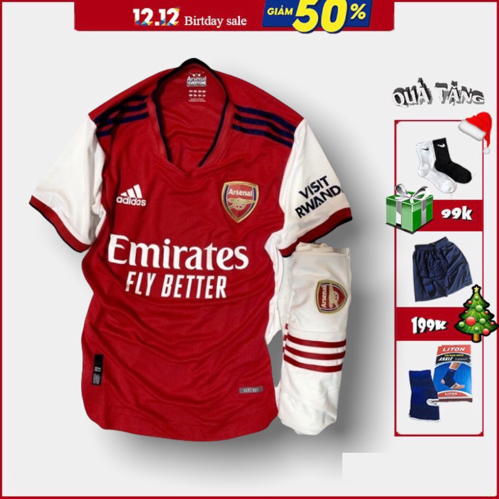 Bộ Quần Áo thi đấu bóng đá hàng nhập thái clb Arsenal (ars) 2021 2022 mẫu chính thức