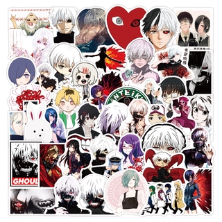 Bộ 50 Miếng Dán Chống Thấm Nước Hình Tokyo Ghoul Trang Trí Cho Hành Lý