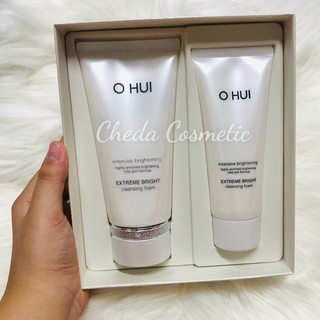 Set sữa rửa mặt trắng da ohui extreme white foam 160ml + 100ml.