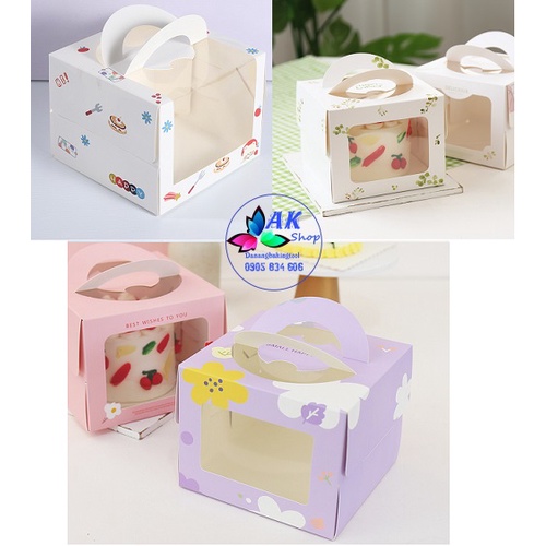 SET 10 HỘP BÁNH KEM SIZE 16CM - CAO 12.5CM