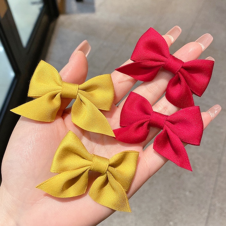 Kẹp tóc hình nơ xinh xắn nhiều màu sắc phong cách Hàn Quốc