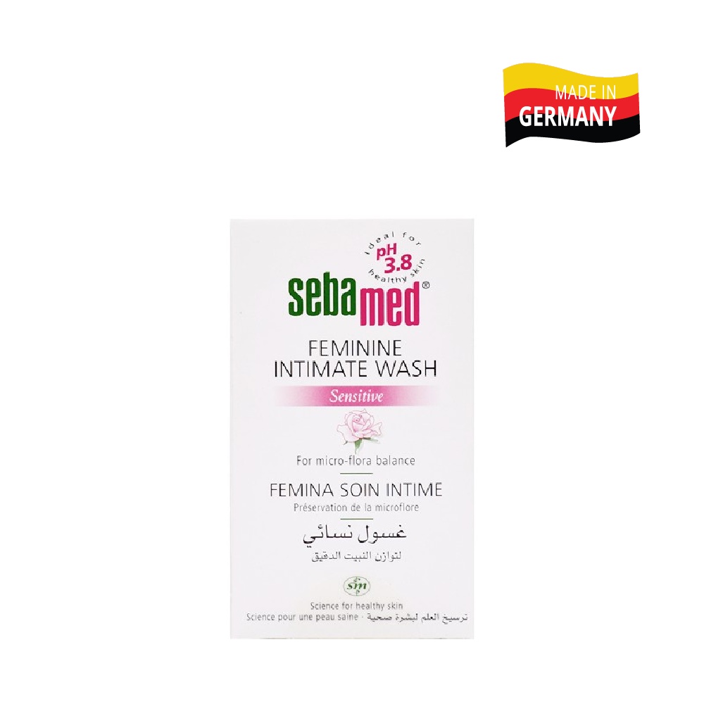 Combo 2 chai Dung dịch vệ sinh phụ nữ chuẩn cân bằng pH vùng kín Feminine Intimate Wash Sebamed pH3.8 200ml/chai